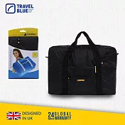 【Travel Blue 藍旅 】 旅行大容量摺疊手提袋 行李袋 折疊袋 旅行袋 30L (黑/藍) 藍色