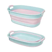 日本製 ISETO 伊勢藤 伸縮收納籃23L   粉