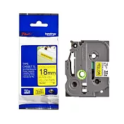 Brother 超強黏性護貝標籤帶 TZe-S641 (18mm 黃底黑字) 原廠公司貨