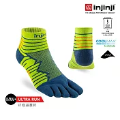 injinji Ultra Run終極系列五趾短襪 M 蘚苔綠