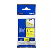 Brother 超強黏性護貝標籤帶 TZe-S631 (12mm 黃底黑字) 原廠公司貨