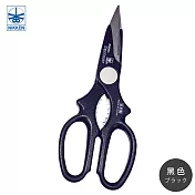 日本NIKKEN 日本製 蜻蜓牌Partner專業級多用途廚房調理剪刀1入 黑色