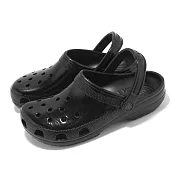 Crocs 洞洞鞋 Classic High Shine Clog 男鞋 女鞋 黑 經典高光澤克駱格 卡駱馳 209609001 22cm BLACK