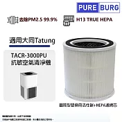 適用Tatung 大同 TACR-3000PU 抗敏空氣清淨機替換用高效三合一活性碳+HEPA濾網濾芯