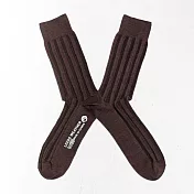 【LEEDS WEATHER】 乾燥感・機能美學羅紋襪∣烏賊棕∣ 25 - 28 cm