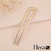 【Hera赫拉】簡約日式金屬U型髮簪-2色 金色