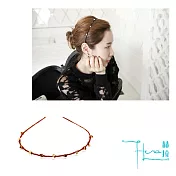 【Hera赫拉】韓國氣質綴鑽珍珠細版頭箍/髮箍-3色 紅