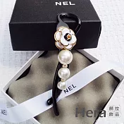 【Hera赫拉】精品韓版女生珍珠可愛八字扭扭香蕉夾-2色#H100401F 白色