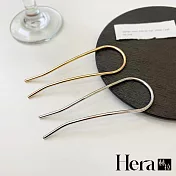 【Hera赫拉】韓式大U型髮簪2入組 H111051101 銀色+金色