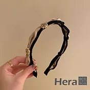 【Hera赫拉】法式小香風氣質山茶花綢緞髮箍 H111032204 香檳色