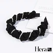 【Hera赫拉】布藝纏繞珍珠髮箍H111051602 黑色