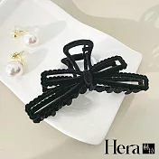【Hera赫拉】鏤空絲絨蝴蝶結鯊魚夾 H112030702 黑色