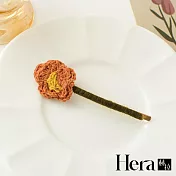【Hera赫拉】韓國布藝花花髮夾 H112041104 橘色