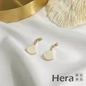 【Hera 赫拉】理智派生活同款小香風三角貝殼耳環 H11008131 金色
