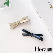 【Hera 赫拉】韓國精美蝴蝶結瀏海夾2入組 H111021610 深藍+白色