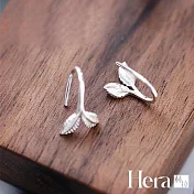 【Hera 赫拉】精鍍銀小巧可愛葉子森林耳釘 H111032305 銀色