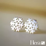 【Hera 赫拉】文青小雪花精鍍銀耳針 H111051701 銀色