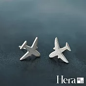 【Hera 赫拉】文青小飛機精鍍銀耳針 H111051708 銀色