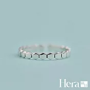 【Hera 赫拉】文青六邊形開口戒 H111061401 銀色