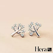 【Hera 赫拉】生命之樹精鍍銀耳針 H111122806 銀色