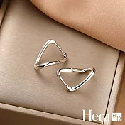 【Hera 赫拉】高級感個性扭曲精鍍銀耳環 H112061302 銀色