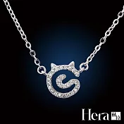 【Hera 赫拉】可愛貓星人鑲鑽項鍊 H112091909 銀色