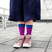 【LEEDS WEATHER】 Hunting - 翹鬍洋紅風∣抑菌除臭、台灣製∣設計襪 酒紅色∣23 - 28 cm