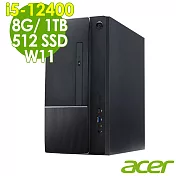 Acer 宏碁 Aspire TC-1750 (i5-12400/8G/1TB+512G SSD/W11)