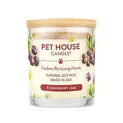 美國 PET HOUSE 室內除臭寵物香氛蠟燭 240g-接骨木莓