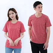 【遊遍天下】MIT男女款抗UV 吸濕排汗速乾運動圓領衫 T恤(GS2011) L 紅色