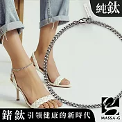 MASSA-G Titanium T03 堅韌純鈦腳鍊(3.5mm粗)  銀-22cm