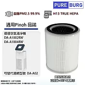 適用Pinoh 品諾DA-A1002RW DA-A1004RW迴圈空氣清淨機活性碳HEPA濾網濾芯替代型號 DA-A02