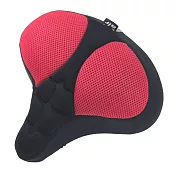 DR.AIR 健身車、電動自行車用3D立體紋路氣墊座墊套 紅色