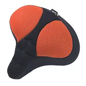 DR.AIR 升級版健身車、電動自行車用3D立體紋路氣墊座墊套 橘色