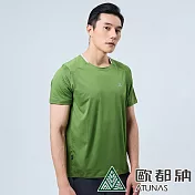 【ATUNAS 歐都納】男款POLARTEC POWER STRETCH短袖T恤A1TS2301M/抗UV/彈性/排汗/快乾 2XL 霧綠