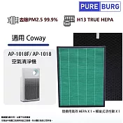 Coway格威適用 AP-1018F 輕都會經典 空氣清淨機 替換用HEPA+活性碳濾網心耗材