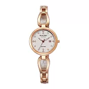 Roven Dino羅梵迪諾 明豔佳人時尚腕錶-玫瑰金X白