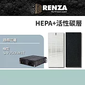 適用 Mitsubishi 三菱 SAF250EM1T 全熱交換機 HEPA+活性碳 濾網 濾芯 濾心
