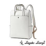 Legato Largo 驚異的輕量化 小法式簡約百搭 13吋筆電後背包- 象牙白