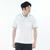 【遊遍天下】男款抗UV防曬吸濕排汗速乾機能POLO衫(GS1045) M 白色