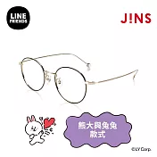 JINS｜LINE FRIENDS系列眼鏡-熊大與兔兔款式(UMF-24S-036) 黑x金