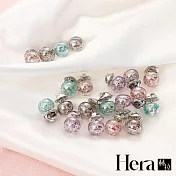 【Hera 赫拉】寶石饅頭圓珠珍珠扣領針/胸針-10入組 多色
