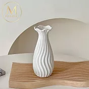 【Floral M】北歐陶瓷艾格妮絲波浪花瓶