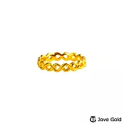 JoveGold漾金飾 重現的時光黃金戒指-固定圍 國際圍 #4