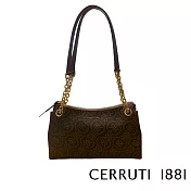 【Cerruti 1881】限量2折 義大利頂級皮革手提包肩背包 全新專櫃展示品(咖啡色 CEBA04854T)