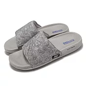 Skechers 拖鞋 Hyper Slide-Topographic 男鞋 灰 藍 高回彈 輕量 涼拖鞋 229137GYBL