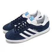 adidas 休閒鞋 Gazelle 男鞋 女鞋 深藍 白 復古 麂皮 三葉草 愛迪達 IG6212