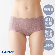 【日本GUNZE】雙重保水潤膚無痕三角內褲 LL 紫紅