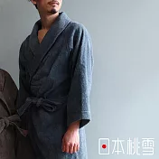 【日本桃雪】sensui SEK抗菌防臭超長棉浴袍/睡袍 L  (竹炭灰) | 鈴木太太公司貨