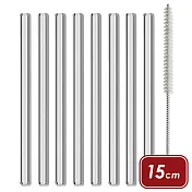 《KELA》Grace清潔刷+玻璃吸管8入 | 環保吸管 飲料杯 手搖杯 - 15cm